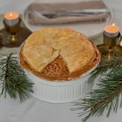 Feuilleté au jambon, gruyère et crème